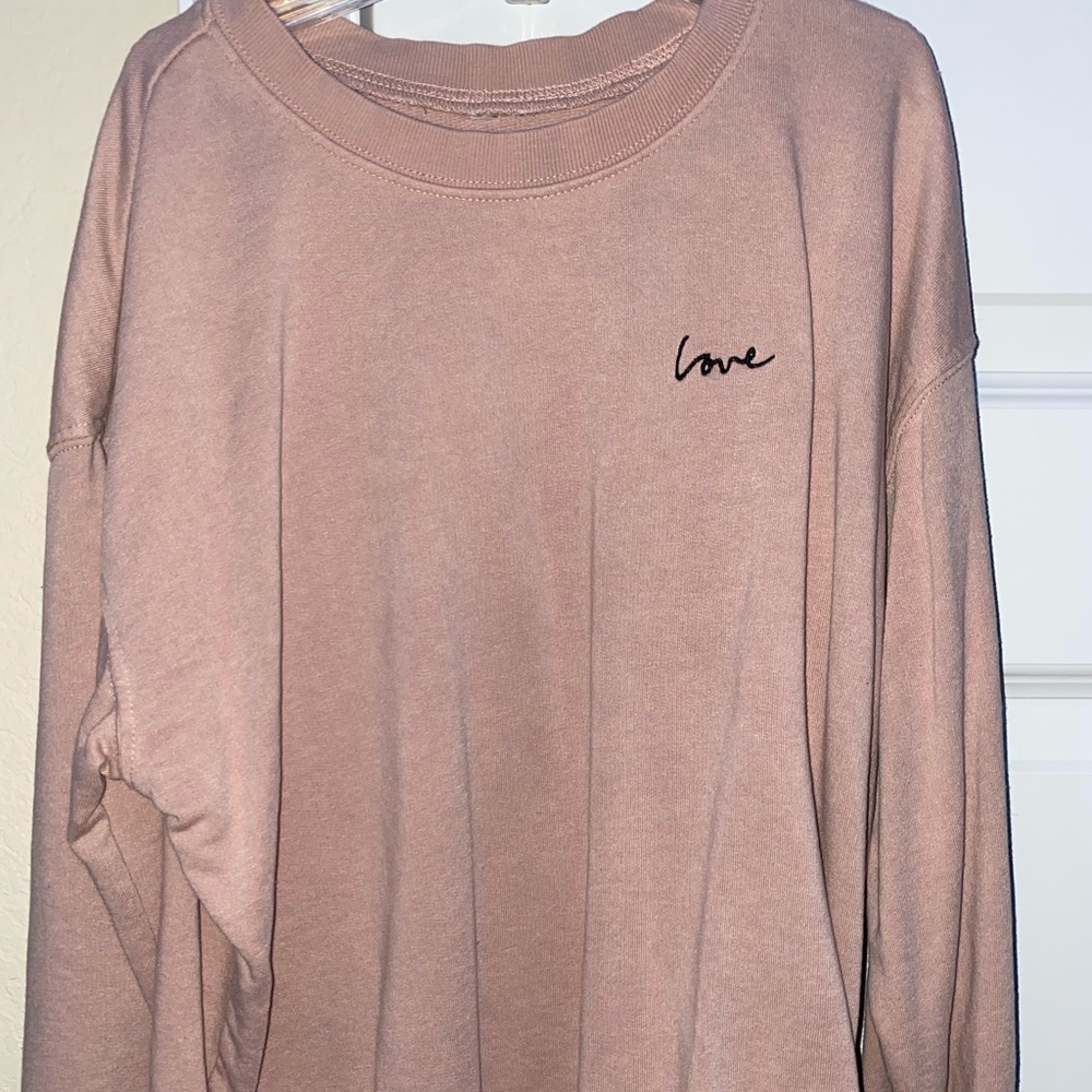 simple cute pink sweatshirt